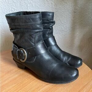 Pikolinos Black Buckle Ankle Booties